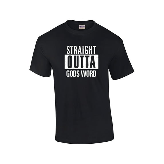Trenz Shirt Company Striaght Out of Gods Word-Black-Small