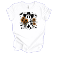 thumbnail image 1 of Trenz Shirt Company Sunflower Cow Print Ghost Short Sleeve T-shirt-White-large, 1 of 1