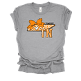 thumbnail image 1 of Trenz Shirt Company Tennessee Leopard Print Bow Womens Short Sleeve T-shirt-Athletic Grey-Small, 1 of 1