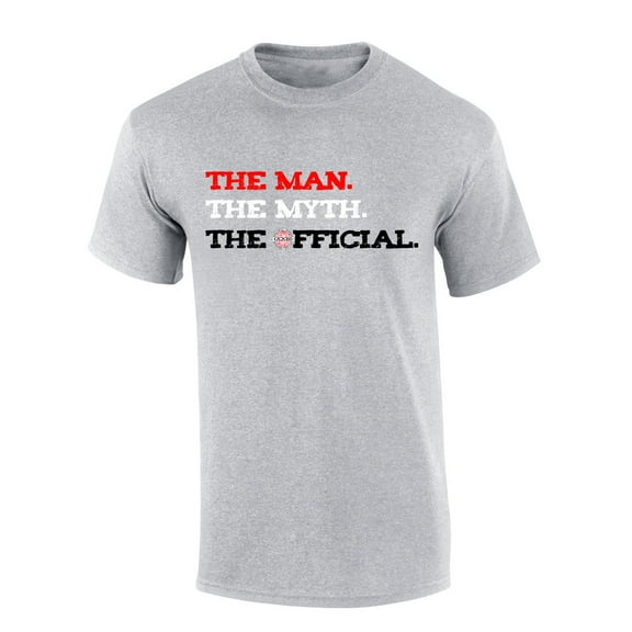 Trenz Shirt Company The Man, The Myth, The Official Funny IAABO Basketball Short Sleeve T-Shirt-Sports Grey-Medium