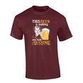 thumbnail image 1 of Trenz Shirt Company This Beer Is Making You Look Awesome Short Sleeve Mens Graphic T-Shirt-Maroon-medium, 1 of 1