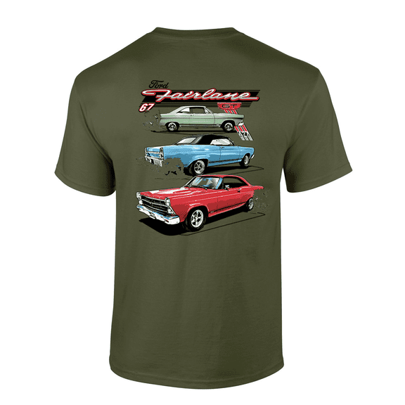 Trenz Shirt Company Triple 67 Fairlane GT Short-Sleeve Mens T-Shirt-Military-xl