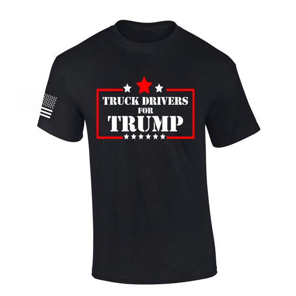 Trenz Shirt Company Truck Drivers For Trump Short Sleeve T-shirt-Black-5X-Large