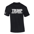 thumbnail image 1 of Trenz Shirt Company Trump Star Promises Made Promises Kept American Flag Sleeve T-shirt-Black-small, 1 of 1