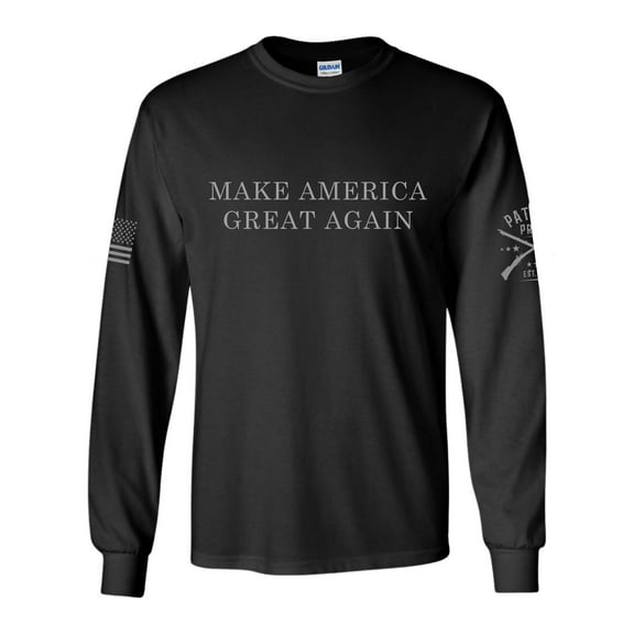Trenz Shirt Company Trump T-shirt Trump Dark MAGA Make America Great Again Victory Long Sleeve T-shirt-Black-small