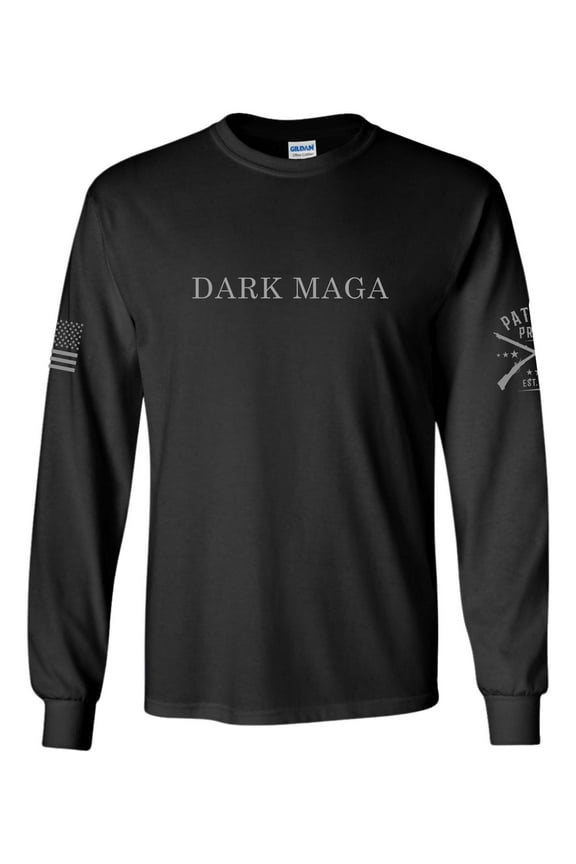 Trump T-shirt Trump Dark MAGA Victory Long Sleeve T-shirt-Black-xxl