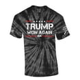 thumbnail image 1 of Trenz Shirt Company Trump Tshirt Trump Won Again 2024 Distressed Victory Short Sleeve T-shirt-Black Tie Dye-small, 1 of 1