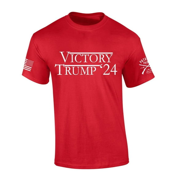 Trenz Shirt Company Trump Tshirt Victory Trump 2024 Short Sleeve T-shirt-Red-medium