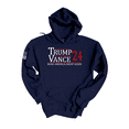 thumbnail image 1 of Trenz Shirt Company Trump Vance 2024 Make America Great Again Hooded Sweatshirt-Navy-Small, 1 of 1