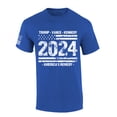 thumbnail image 1 of Trenz Shirt Company Trump Vance Kennedy RFK Americas Remedy Flag Short Sleeve T-shirt-Heather Royal-small, 1 of 1
