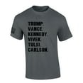 thumbnail image 1 of Trenz Shirt Company Trump Vance Kennedy Vivek Tulsi Carlson 2024 Short Sleeve T-shirt-Charcoal-xl, 1 of 1