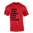 thumbnail image 1 of Trenz Shirt Company Trump Vance Kennedy Vivek Tulsi Carlson 2024 Short Sleeve T-shirt-Red-xxxl, 1 of 1