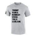 thumbnail image 1 of Trenz Shirt Company Trump Vance Kennedy Vivek Tulsi Carlson 2024 Short Sleeve T-shirt-Sports Grey-5xl, 1 of 1