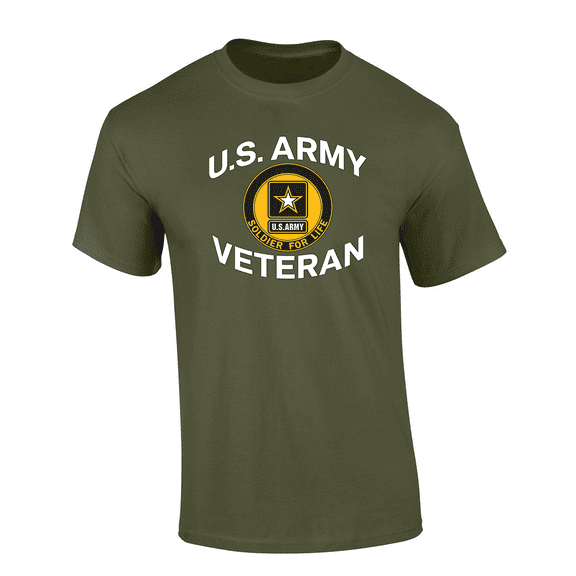 Trenz Shirt Company U.S. Army Veteran: Solider For Life Short Sleeve Mens Graphic T-Shirt-Military-small