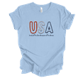 thumbnail image 1 of Trenz Shirt Company USA Land Of The Free Because Of The Brave Short Sleeve Womens Graphic T-Shirt -Baby Blue-xxxl, 1 of 1