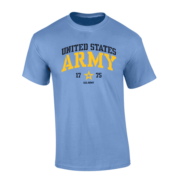 Trenz Shirt Company United States Army Arch Lettering 1775 Short Sleeve Mens Graphic T-Shirt-Carolina Blue-5xl