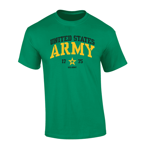 Trenz Shirt Company United States Army Arch Lettering 1775 Short Sleeve Mens Graphic T-Shirt-Kelly Green-6xl