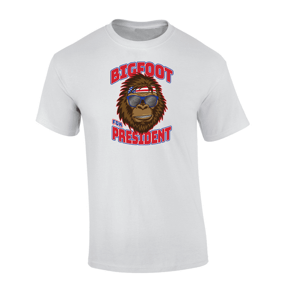 Trenz Shirt Company Urban Legend Bigfoot For President 2024 Short Sleeve Mens Graphic T-Shirt-White-small