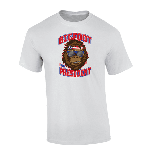 Trenz Shirt Company Urban Legend Bigfoot For President 2024 Short Sleeve Mens Graphic T-Shirt-White-xxl