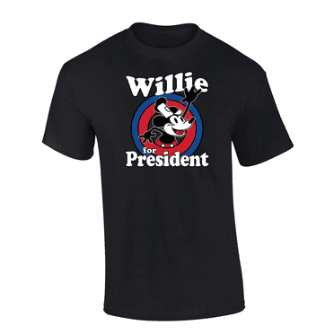 Trenz Shirt Company Vintage 1928s Willie For President 2024 Short Sleeve Mens Graphic T-Shirt-Black-xxl