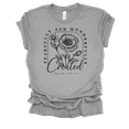 thumbnail image 1 of Trenz Shirt Company Women Fearfully Wonderfully Made Floral Short Sleeve T-Shirt-Athletic Grey-X-Large, 1 of 1