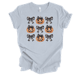 thumbnail image 1 of Trenz Shirt Company Women's Cute Halloween Pumpkins & Pink Bows Short Sleeve T-Shirt-Light Blue-3X-Large, 1 of 1