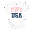 thumbnail image 1 of Trenz Shirt Company Women's Funny Cute Party In The USA Short Sleeve T-Shirt-White-3X-Large, 1 of 1