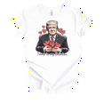 thumbnail image 1 of Trenz Shirt Company Women's Funny Trump My Valentine Hearts Short Sleeve T-Shirt-White-Small, 1 of 1