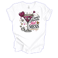 thumbnail image 1 of Trenz Shirt Company Women's Funny Valentine's Cupid's Favorite Hot Mess Short Sleeve T-Shirt-White-X-Large, 1 of 1