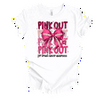 thumbnail image 1 of Trenz Shirt Company Women's Pink Out For Breast Cancer Awareness Bow Short Sleeve T-Shirt-White-Medium, 1 of 1