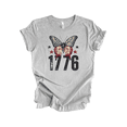 thumbnail image 1 of Trenz Shirt Company Women's Retro American 1776 Butterfly Short Sleeve T-Shirt - 4th of July Vintage Tees for Women-Athletic Grey-X-Large, 1 of 4