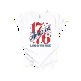 thumbnail image 1 of Trenz Shirt Company Women's Tops 1776 America Land Of The Free Vintage Short Sleeve T-Shirt - 4th Of July Shirts Women, White-X-Large, 1 of 1