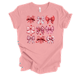 thumbnail image 1 of Trenz Shirt Company Women's Valentine's Day Heart Coquette Bows Short Sleeve T-Shirt-Pink-XX-Large, 1 of 1