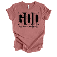 thumbnail image 1 of Trenz Shirt Company Womens Christian God Is In Control Short Sleeve T-Shirt-Heather Mauve-Small, 1 of 1