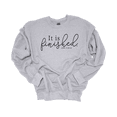 thumbnail image 1 of Trenz Shirt Company Womens Christian It Is Finished John 19:28-30 Crewneck Sweatshirt-Sport Grey-3X-Large, 1 of 1