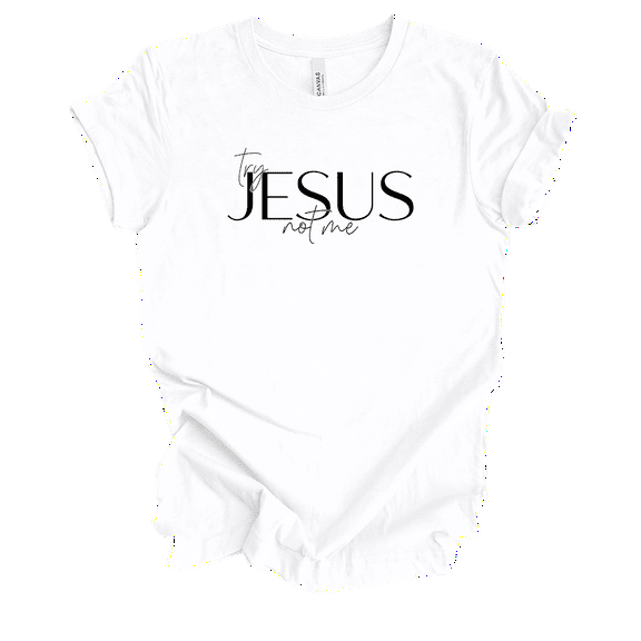 Trenz Shirt Company Womens Christian Try Jesus Not Me Short Sleeve T-shirt Graphic Tee-Mint-xl