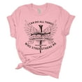 thumbnail image 1 of Trenz Shirt Company Womens Christian Tshirt I Can Do All Things Unisex Short Sleeve Unisex T-shirt-Light Pink-medium, 1 of 1