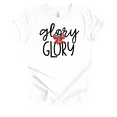 thumbnail image 1 of Trenz Shirt Company Womens Cute Football Glory Glory Bow Short Sleeve T-Shirt-White-Medium, 1 of 4