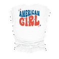 thumbnail image 1 of Trenz Shirt Company Womens Cute Groovy American Girl Short Sleeve T-Shirt-White-XX-Large, 1 of 1