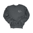 thumbnail image 1 of Trenz Shirt Company Womens Cute Mama Heart Left Chest Embroidered Crewneck Sweatshirt-Heather Grey-3X-Large, 1 of 1