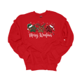 thumbnail image 1 of Trenz Shirt Company Womens Cute Merry Woofmas Paw Prints Christmas Crewneck Sweatshirt-Red-3X-Large, 1 of 1
