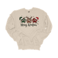 thumbnail image 1 of Trenz Shirt Company Womens Cute Merry Woofmas Paw Prints Christmas Crewneck Sweatshirt-Sand-4X-Large, 1 of 1