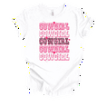 thumbnail image 1 of Trenz Shirt Company Womens Cute Pink And Cheetah Print Stacked Cowgirl Ladies Short Sleeve T-Shirt-White-3X-Large, 1 of 1
