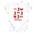 thumbnail image 1 of Trenz Shirt Company Womens Football Red & White Boots N Bows Short Sleeve T-shirt-White-Medium, 1 of 1