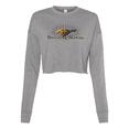thumbnail image 1 of Trenz Shirt Company Womens Ford Make It My Mustang Grill Flame Pony Hotrod Racing Crop Crew Fleece-Deep Heather-small, 1 of 1