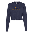 thumbnail image 1 of Trenz Shirt Company Womens Ford Make It My Mustang Grill Flame Pony Hotrod Racing Crop Crew Fleece-Navy-small, 1 of 1