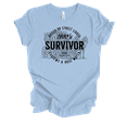 thumbnail image 1 of Trenz Shirt Company Womens Funn 1900's Survivor Circle Short Sleeve T-Shirt-Baby Blue-Large, 1 of 1