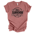 thumbnail image 1 of Trenz Shirt Company Womens Funn 1900's Survivor Circle Short Sleeve T-Shirt-Heather Mauve-3X-Large, 1 of 1