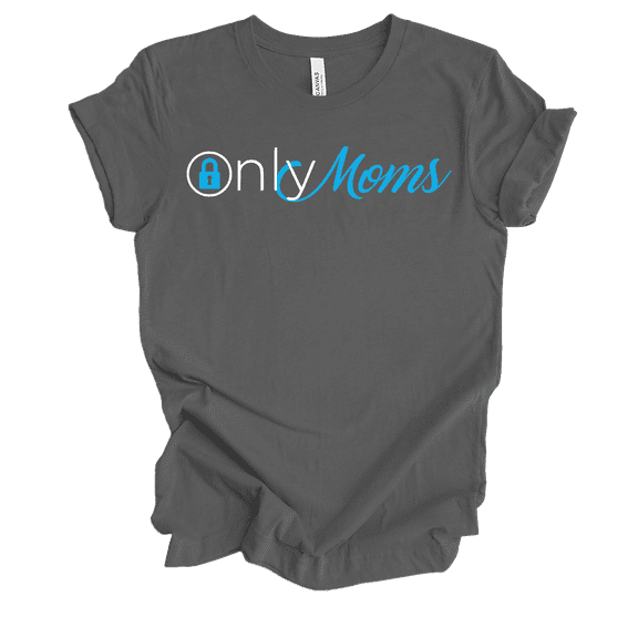 Trenz Shirt Company Womens Funny Cute Only Moms Short Sleeve T-Shirt-Asphalt-Medium