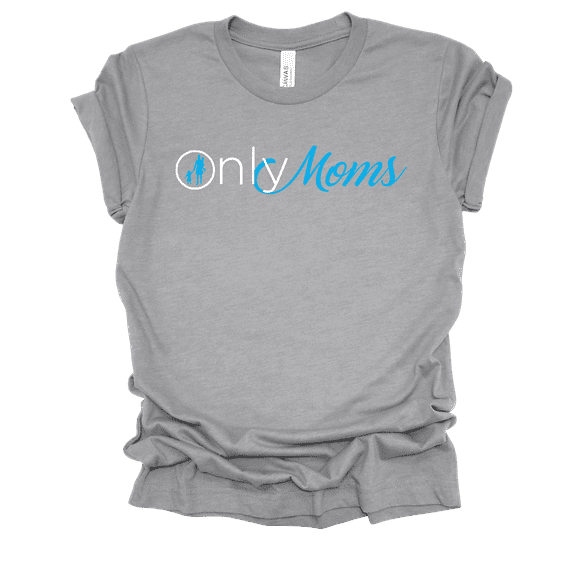 Trenz Shirt Company Womens Funny Cute Only Moms Short Sleeve T-Shirt-Athletic Grey-Large